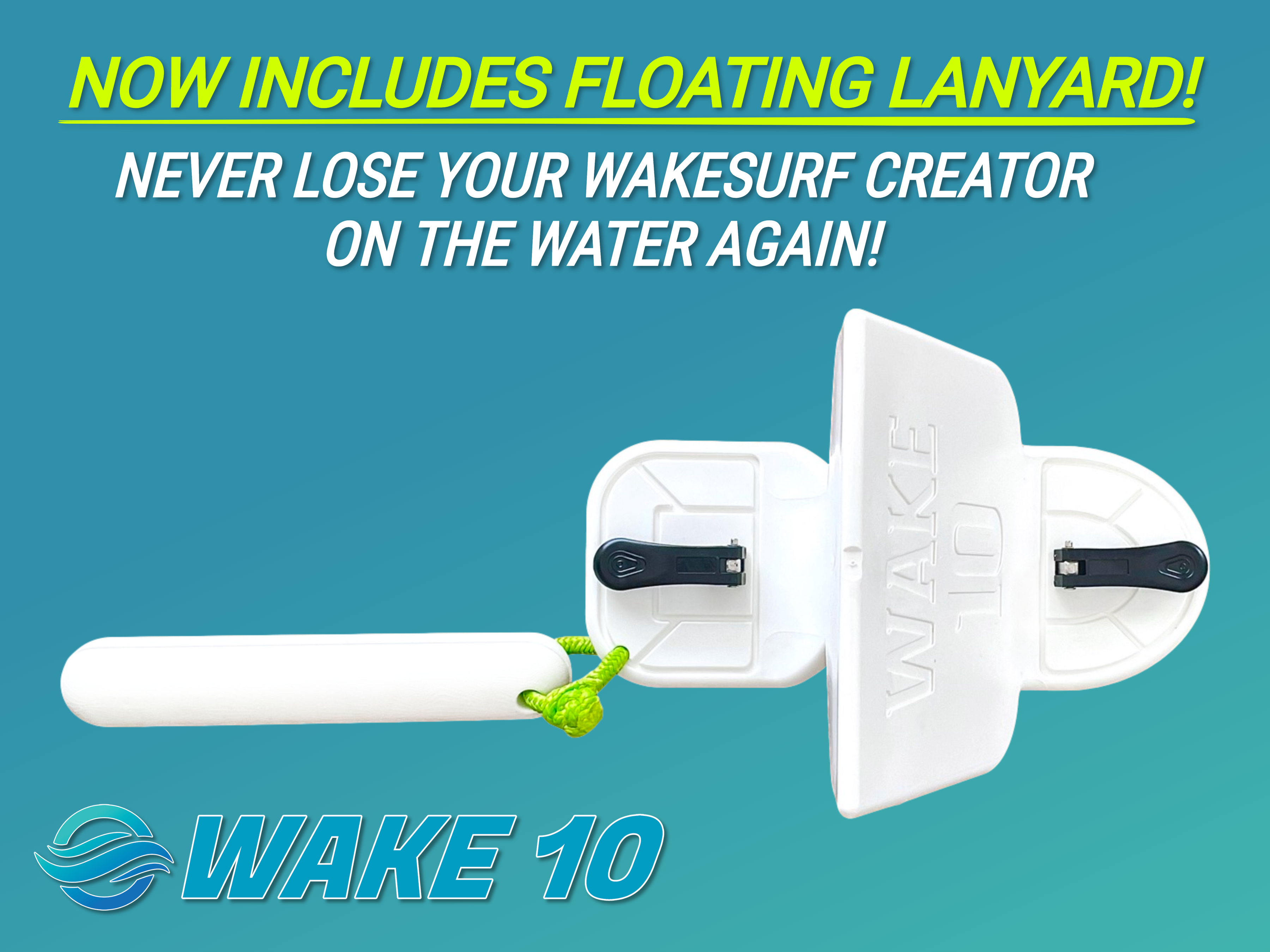 wake shape creator with floating lanyard