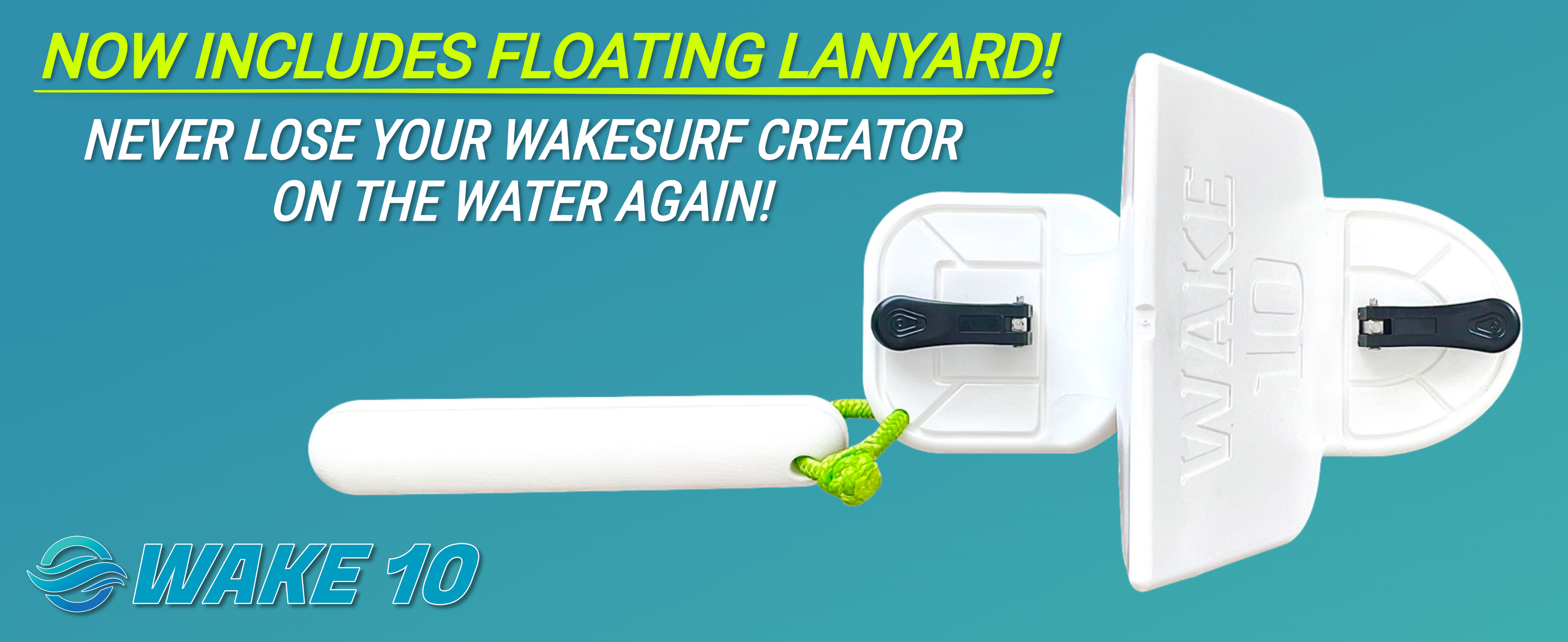Wake shape creator with floating lanyard